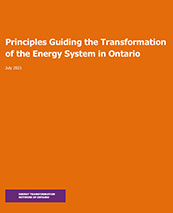 Principles Guiding the Transformation of the Energy System in Ontario booklet cover