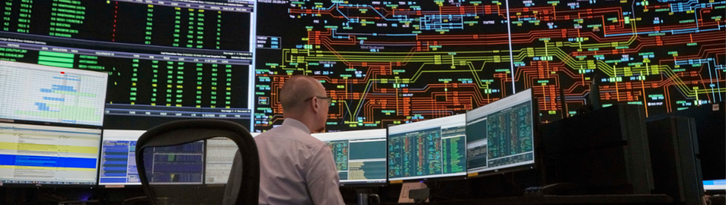 control room with system operator