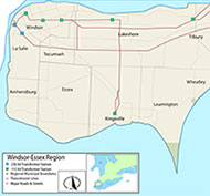 Map of Windsor Essex