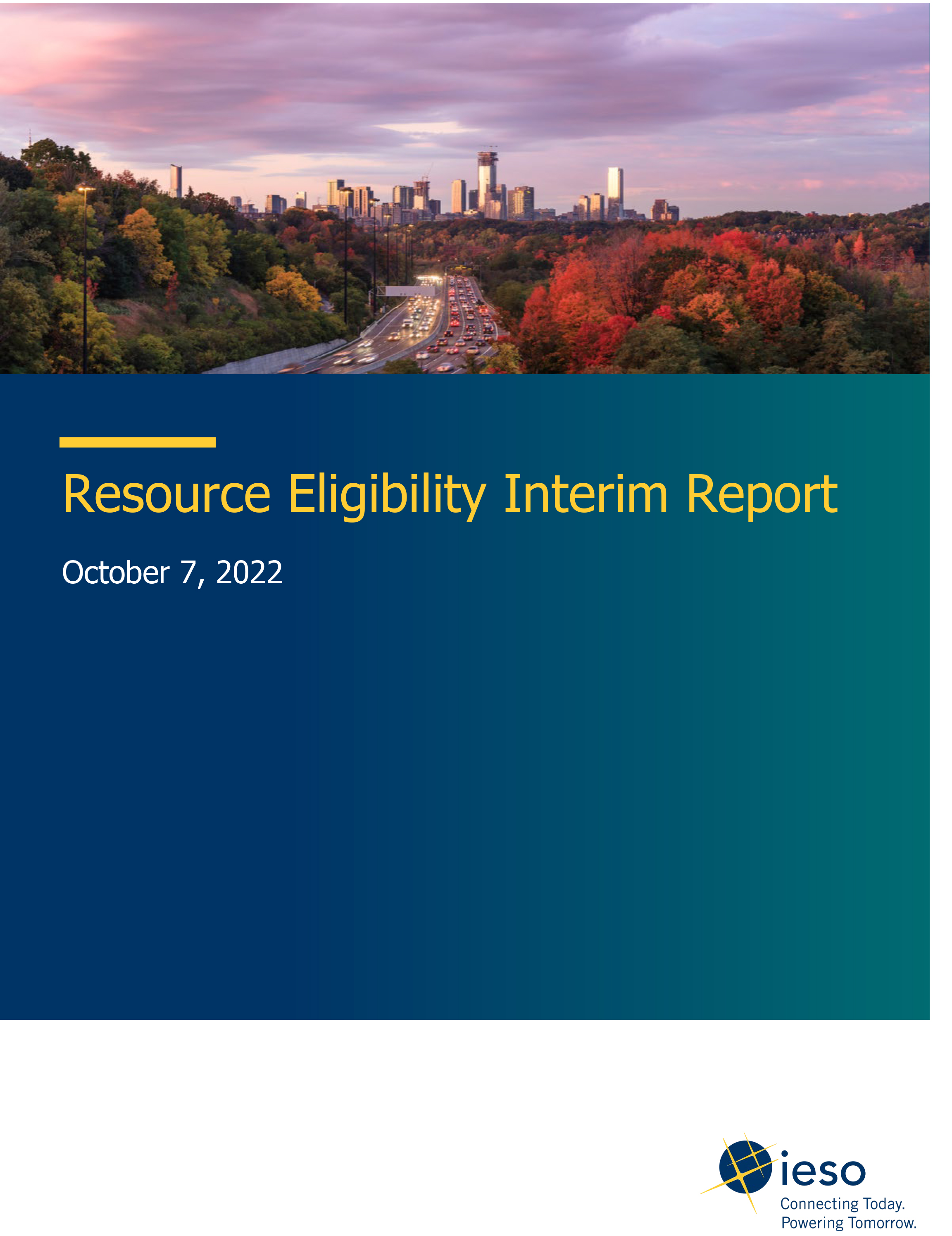 Resource Eligibility Interim Report cover page