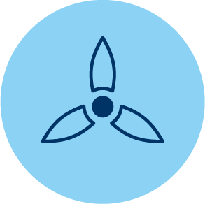 icon for Gas, Wind, Hydro-Electric Turbines